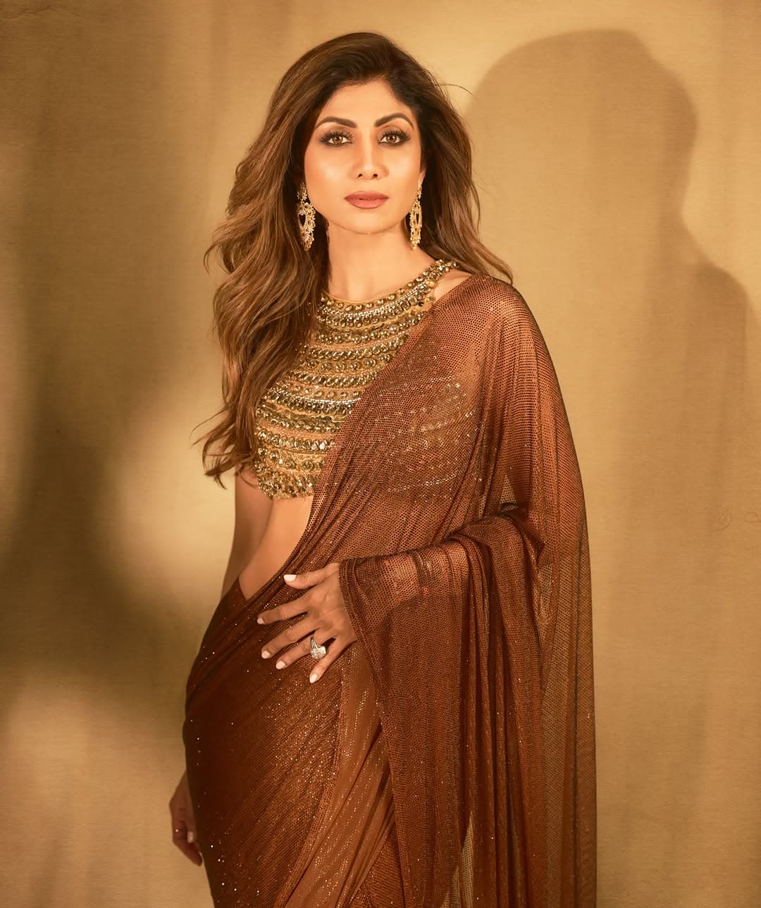 Liquid Bronze, City Lights: Shilpa Shetty’s New-Gold Fashion Moment